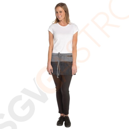 Chef Works Urban Manhattan Kellnerschürze mit Tasche grau Farbe Grau. Größe: 30,4(L) x 58,4(B)cm