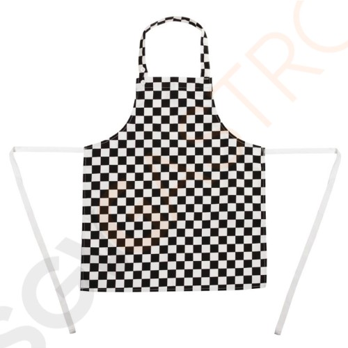 Whites Kinder Latzschürze schwarz-weiß großkariert Größe: Einheitsgröße. Farbe: schwarz-weiß kariert.