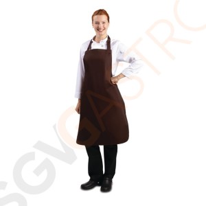 Whites Latzschürze aus Polybaumwolle dunkelbraun Farbe: Schokolade | Material: Polybaumwolle | Abmessung: 71,1 x 96,5cm