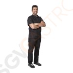 Chef Works Springfield Herrenkochjacke kurze Ärmel schwarz XL Größe: XL | Brustumfang: 122-127cm | Herren