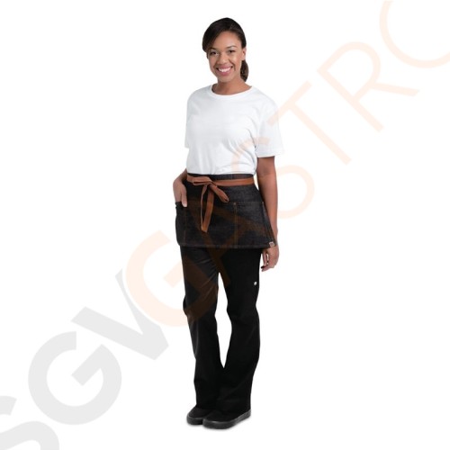 Chef Works Urban Memphis Bistroschürze schwarz Farbe: Schwarz. Material: 100% Baumwolle. Abm.: 58,5(B) x 30,5(L)cm