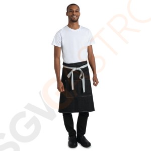 Whites Southside lange Denimbistroschürze schwarz 100(L) x 70(B)cm | Polyester-Baumwolle | schwarz Whites Southside lange Denimbistroschürze schwarz 100(L) x 70(B)cm | Polyester-Baumwolle | schwarz