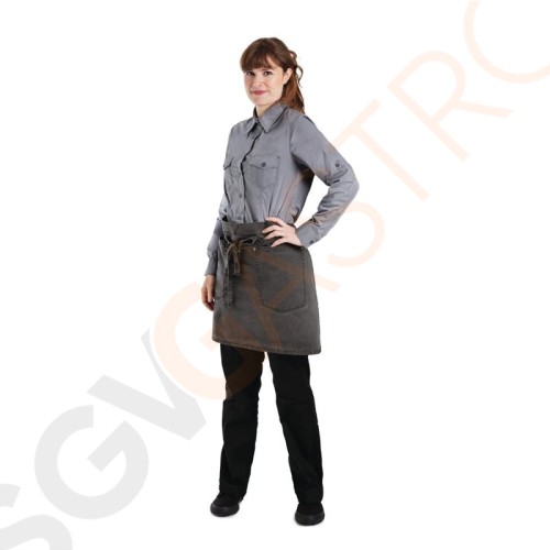 Chef Works Urban Dorset Vorbinder zinngrau Farbe: Zinngrau. Material: 100% Baumwolle. Abmessung:48,2(B) x 78,7(L)cm.