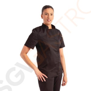 Chef Works Springfield Kurzärmelige Reißverschlusskochjacke Damen schwarz L Größe: L | Brustumfang: 107-112cm Chef Works Springfield Kurzärmelige Reißverschlusskochjacke Damen schwarz L Größe: L | Brustumfang: 107-112cm