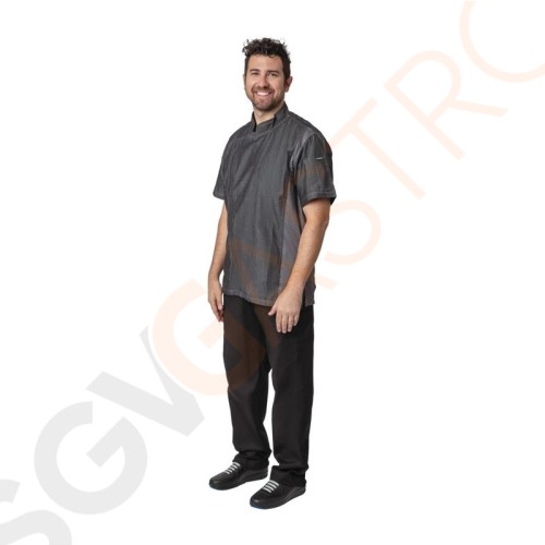 Chef Works Urban Delancy Denim Kochjacke kurzärmlig grau M Brustumfang: 102-107cm | Größe: M