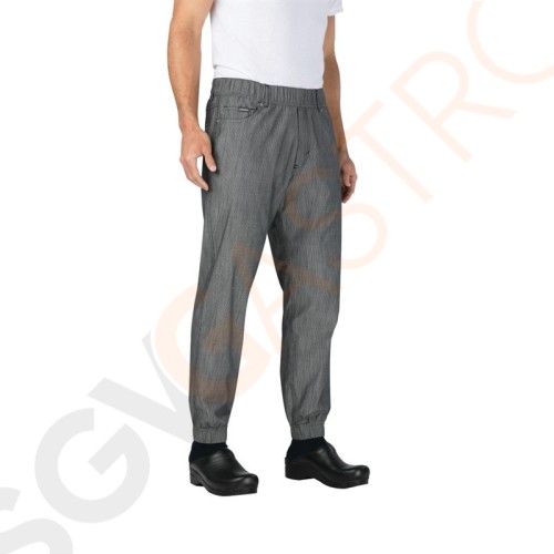 Chef Works Urban Jogger 257 Kochhose schwarz-weiß gestreift S Größe: S | Material: Polybaumwolle