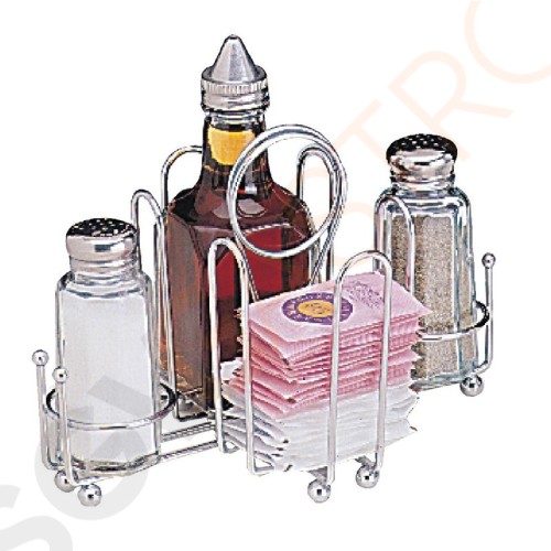 Olympia Tischorganizer 13,5 x 20 x 13cm | Menagen nicht enthalten | verchromter Draht Olympia Tischorganizer 13,5 x 20 x 13cm | Menagen nicht enthalten | verchromter Draht