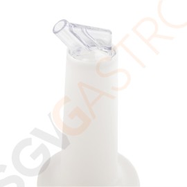 Vogue Pour-Master Cocktailflasche weiß Mit Ausgießer | Kapazität: 1L | Kunststoff | weiß