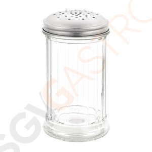 Olympia Zuckerstreuer mit 4mm Löchern Kapazität: 34cl | Glas und Edelstahl