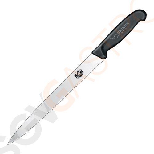 Victorinox Fibrox Fleischmesser Wellenschliff 25,5cm Blattlänge: 25,5cm | eisgehärteter Edelstahl Victorinox Fibrox Fleischmesser Wellenschliff 25,5cm Blattlänge: 25,5cm | eisgehärteter Edelstahl