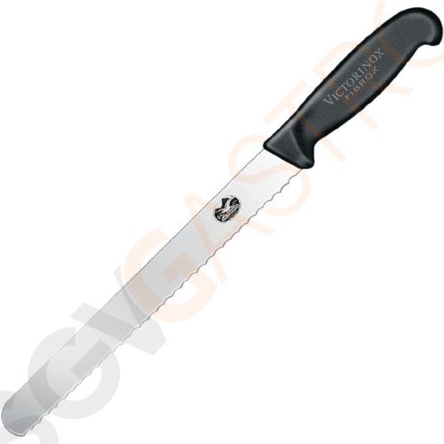 Victorinox Fibrox Fleischmesser Wellenschliff mit stumpfer Spitze 25,5cm Blattlänge: 25,5cm | eisgehärteter Edelstahl Victorinox Fibrox Fleischmesser Wellenschliff mit stumpfer Spitze 25,5cm Blattlänge: 25,5cm | eisgehärteter Edelstahl