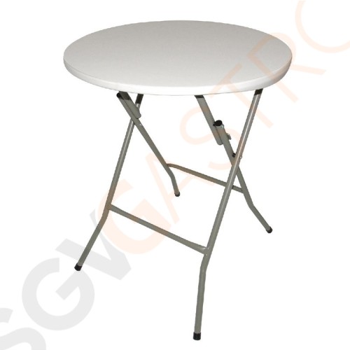 Bolero runder Klapptisch weiß 60cm 60(Ø)cm | Polypropylen und Stahl | weiß