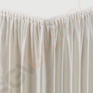 Kombi-Skirting mit Plisseefalten ecru Geeignet für Tische L001, CB518 | 73 x 75 x 182cm | 100% Polyester | ecru