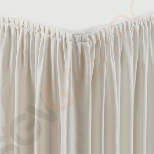 Kombi-Skirting mit Plisseefalten ecru Geeignet für Tische L001, CB518 | 73 x 75 x 182cm | 100% Polyester | ecru