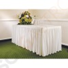Kombi-Skirting mit Plisseefalten ecru Geeignet für Tische L001, CB518 | 73 x 75 x 182cm | 100% Polyester | ecru