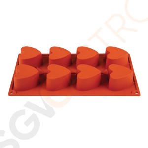 Pavoni Silikonbackform 8 Herzen Antihaft Größe: GN1/3. 8 Herzen. 3,5cm tief. Pavoni Silikonbackform 8 Herzen Antihaft Größe: GN1/3. 8 Herzen. 3,5cm tief.