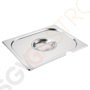 Vogue Deckel mit Löffelaussparung für GN-Behälter GN1/2 GN1/2. Inklusive Löffelaussparung. Material: Edelstahl. Vogue Deckel mit Löffelaussparung für GN-Behälter GN1/2 GN1/2. Inklusive Löffelaussparung. Material: Edelstahl.