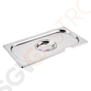 Vogue Deckel mit Löffelaussparung für GN-Behälter GN1/3 GN1/3. Inklusive Löffelaussparung. Material: Edelstahl.