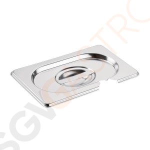 Vogue Deckel mit Löffelaussparung für GN-Behälter GN1/9 GN1/9. Inklusive Löffelaussparung. Material: Edelstahl.