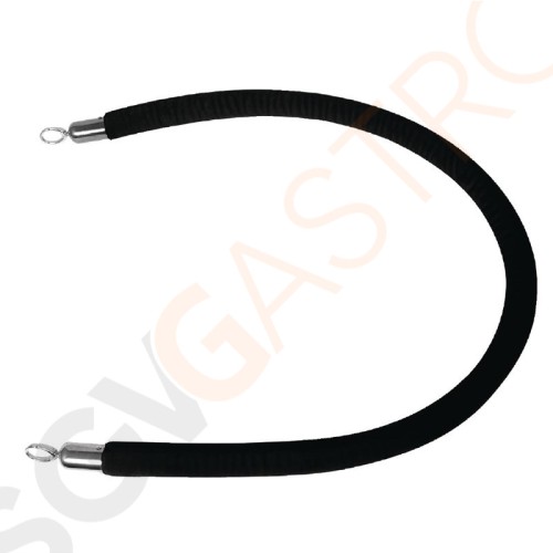 Bolero Absperrkordel schwarz-zink 150 x 3,2(Ø)cm | schwarz-Zink Bolero Absperrkordel schwarz-zink 150 x 3,2(Ø)cm | schwarz-Zink