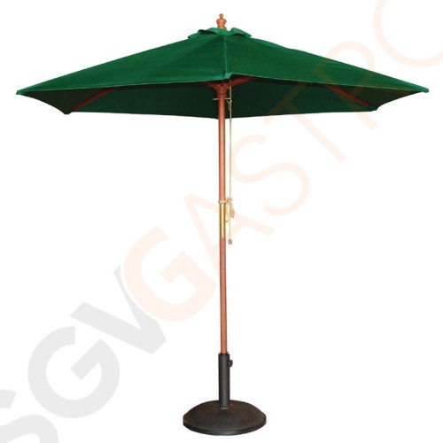 Bolero runder Sonnenschirm grün 2,5m 2,37 x 2,5(Ø)m | grün | Flaschenzugsystem