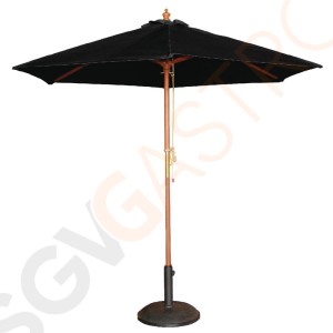 Bolero runder Sonnenschirm schwarz 3m 2,52 x 3(Ø)m | schwarz | Flaschenzugsystem Bolero runder Sonnenschirm schwarz 3m 2,52 x 3(Ø)m | schwarz | Flaschenzugsystem