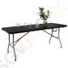 Bolero rechteckiger Klapptisch schwarz 183cm 182,9(L)cm | Polyethylen und Stahl | schwarz