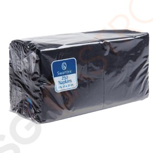 Cocktailservietten schwarz 25cm 2000 Stück | 2-lagig Cocktailservietten schwarz 25cm 2000 Stück | 2-lagig