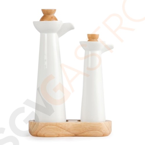 Olympia Whiteware Öl- und Essigset Ölflasche 30cl, Essigflasche 16,5cl | Porzellan Olympia Whiteware Öl- und Essigset Ölflasche 30cl, Essigflasche 16,5cl | Porzellan