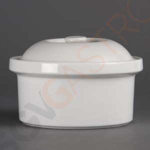 Olympia runder Schmortopf 1,3L 13 x 20(Ø)cm | Kapazität: 1,3L | Porzellan