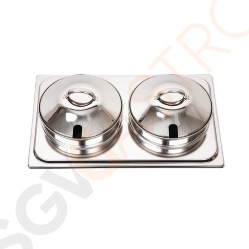 Contacto Bain-Marie-Set Zu benutzen mit Chafing-Dish K409 | Kapazität: 2 x 4L | Edelstahl Contacto Bain-Marie-Set Zu benutzen mit Chafing-Dish K409 | Kapazität: 2 x 4L | Edelstahl