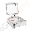 Olympia Elektrischer Chafing-Dish quadratisch Quadratischer Glasdeckel. Fassungsvermögen: 6Ltr Olympia Elektrischer Chafing-Dish quadratisch Quadratischer Glasdeckel. Fassungsvermögen: 6Ltr