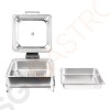 Olympia Elektrischer Chafing-Dish quadratisch Quadratischer Glasdeckel. Fassungsvermögen: 6Ltr Olympia Elektrischer Chafing-Dish quadratisch Quadratischer Glasdeckel. Fassungsvermögen: 6Ltr