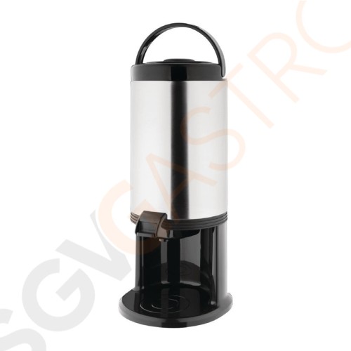 Olympia isolierter Getränkespender 3L Inhalt: 3L | Edelstahl und Kunststoff