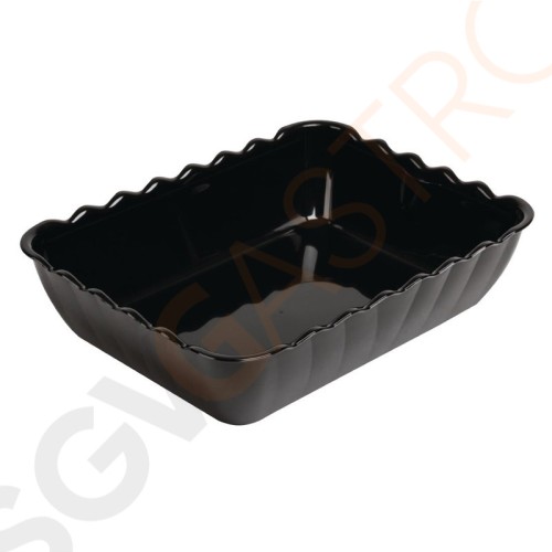 Kristallon Salatschüssel schwarz 4,25L Geeignet für Deckel CB751, CB752 | Inhalt: 4,25L | 8,5 x 33,5 x 25,5cm | schwarz