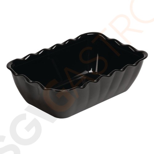 Kristallon Salatschüssel schwarz 2L Geeignet für Deckel CB755, CB756 | Inhalt: 2L | 8,5 x 26 x 17,5cm | schwarz