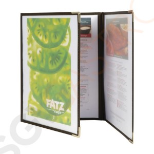 Securit Crystal Menühalter dreifach 3 Stück | dreifach (6 Seiten)