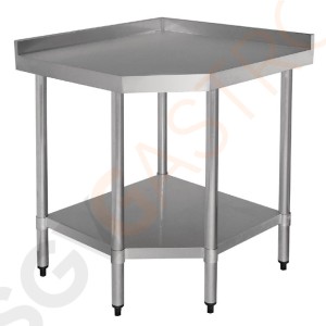 Vogue Arbeitsecktisch mit Aufkantung und Regalboden 80 x 60cm Mit Aufkantung und Regalboden | Edelstahl | 90 x 80 x 60cm Vogue Arbeitsecktisch mit Aufkantung und Regalboden 80 x 60cm Mit Aufkantung und Regalboden | Edelstahl | 90 x 80 x 60cm