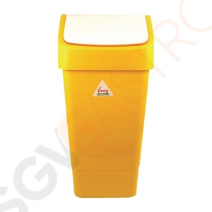 SYR Abfalleimer mit Schwingdeckel gelb 50L Kapazität: 50L | gelb | Polypropylen SYR Abfalleimer mit Schwingdeckel gelb 50L Kapazität: 50L | gelb | Polypropylen