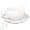 Athena Hotelware Cappuccinotassen 22,8cl Geeignet für Untertasse CC202 | 24 Stück | Kapazität: 22,8cl | Porzellan
