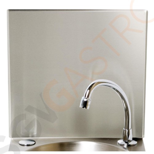 Optionale Edelstahl Rückwand Kompatibel mit dem Basix handsfree Waschbecken (CC260). Optionale Edelstahl Rückwand Kompatibel mit dem Basix handsfree Waschbecken (CC260).