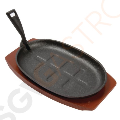 Olympia ovale Servierpfanne mit Holzuntersetzer 28 x 19cm 28 x 19cm | Gusseisen und Holz Olympia ovale Servierpfanne mit Holzuntersetzer 28 x 19cm 28 x 19cm | Gusseisen und Holz