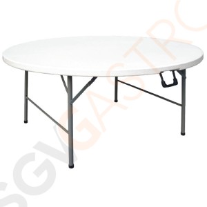 Bolero runder Klapptisch weiß 153cm 153(Ø)cm | Polyethylen und Stahl | weiß