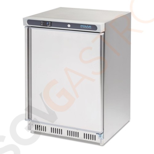 Polar Serie C Edelstahl Kühlschrank Tischmodell 150L Edelstahl. Eintürig.