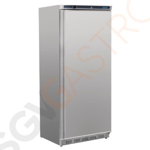 Polar Serie C Gefrierschrank Edelstahl für leichte Nutzung 600L 350W/230V | 189 x 78 x 69,5cm | (Nutz)Kapazität: 600/469L | 6 Roste | 1-türig | Edelstahl