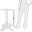 Bolero runder Tischfuß Chrom 72cm hoch 72(H)cm | Chrom
