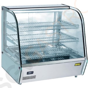 Buffalo Warmhaltevitrine 120L 1,1kW/230V | 68,7(B)cm | 3 Roste | Kapazität: 120L