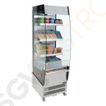 Polar Serie G Multideck-Displaykühlschrank 220L Kapazität: 220L | Pull-Down-Blende | Silbergrau
