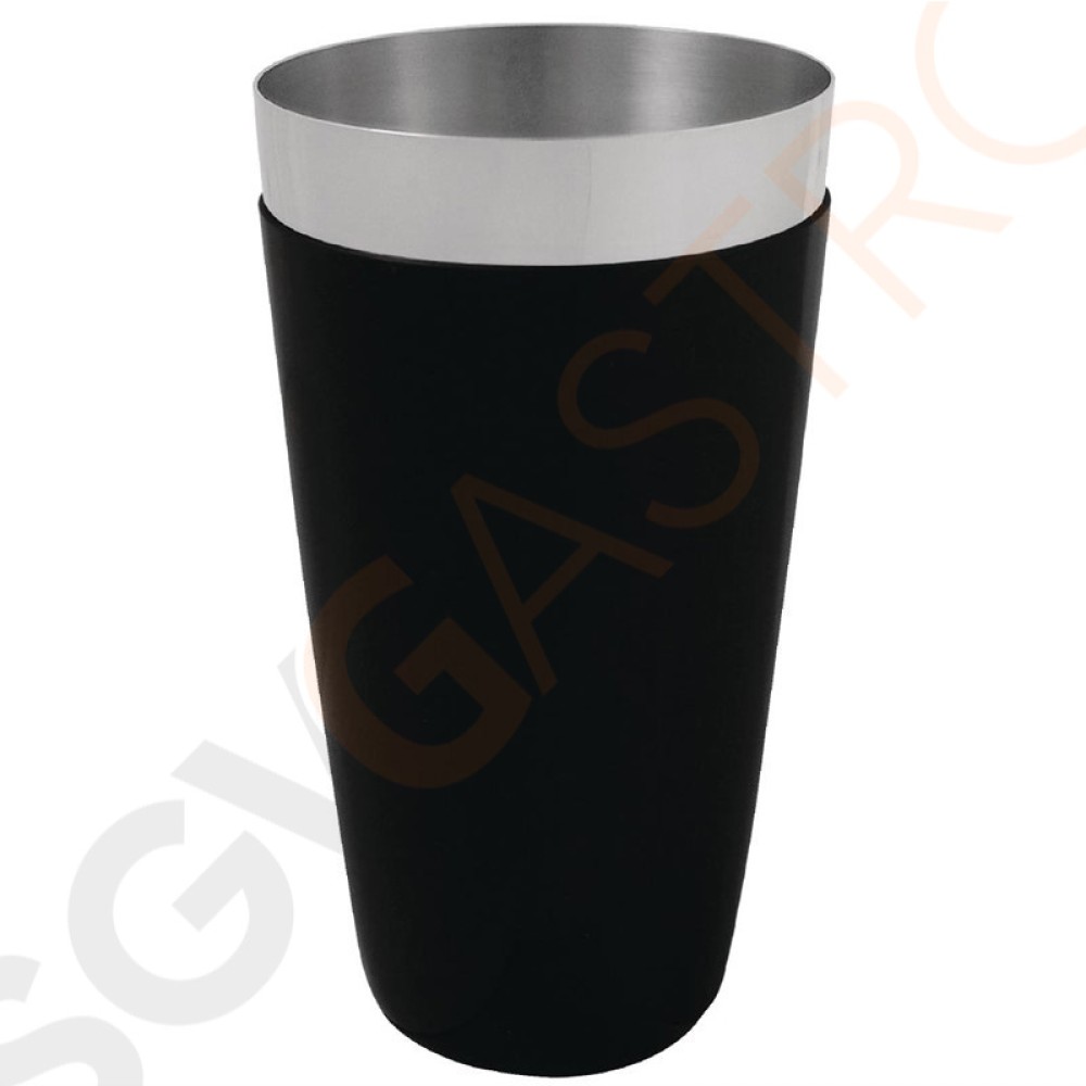 Olympia Boston Shaker schwarze Grifffläche Kapazität: 80cl | Edelstahl mit PVC