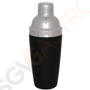 Olympia Cocktailshaker schwarze Grifffläche Kapazität: 70cl | Edelstahl mit PVC